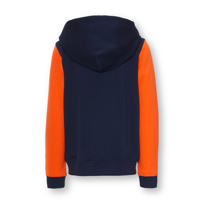 Dětská mikina KTM Apex Zip-Hoodie modro-oranžová wyprzedaż