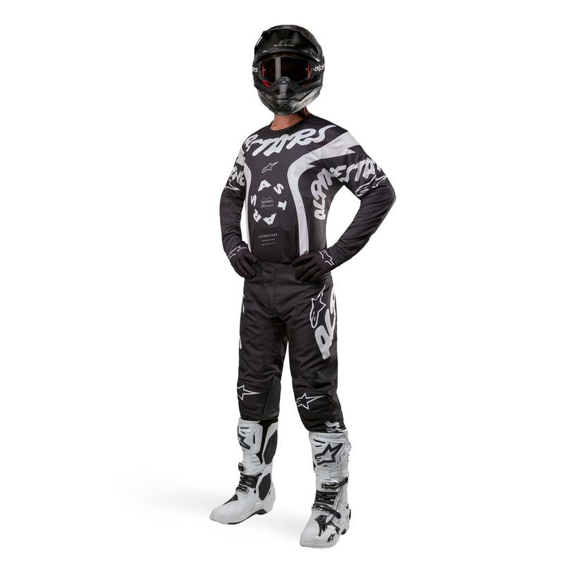 Spodnie motocrossowe Alpinestars Racer Hana czarno-białe