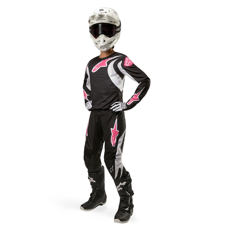 Spodnie motocrossowe damskie Alpinestars Stella Fluid czarno-białe