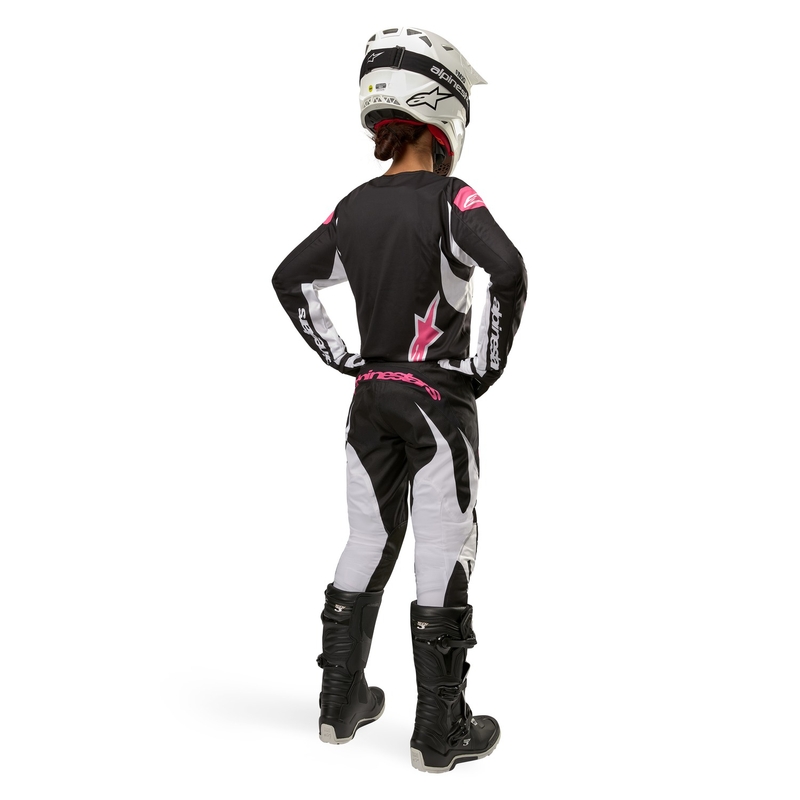 Spodnie motocrossowe damskie Alpinestars Stella Fluid czarno-białe