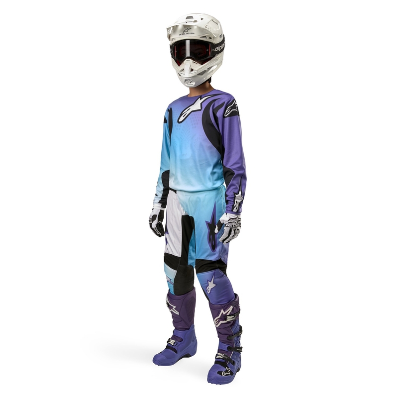 Damskie spodnie motocrossowe Alpinestars Stella Fluid 2024 biało-fioletowe