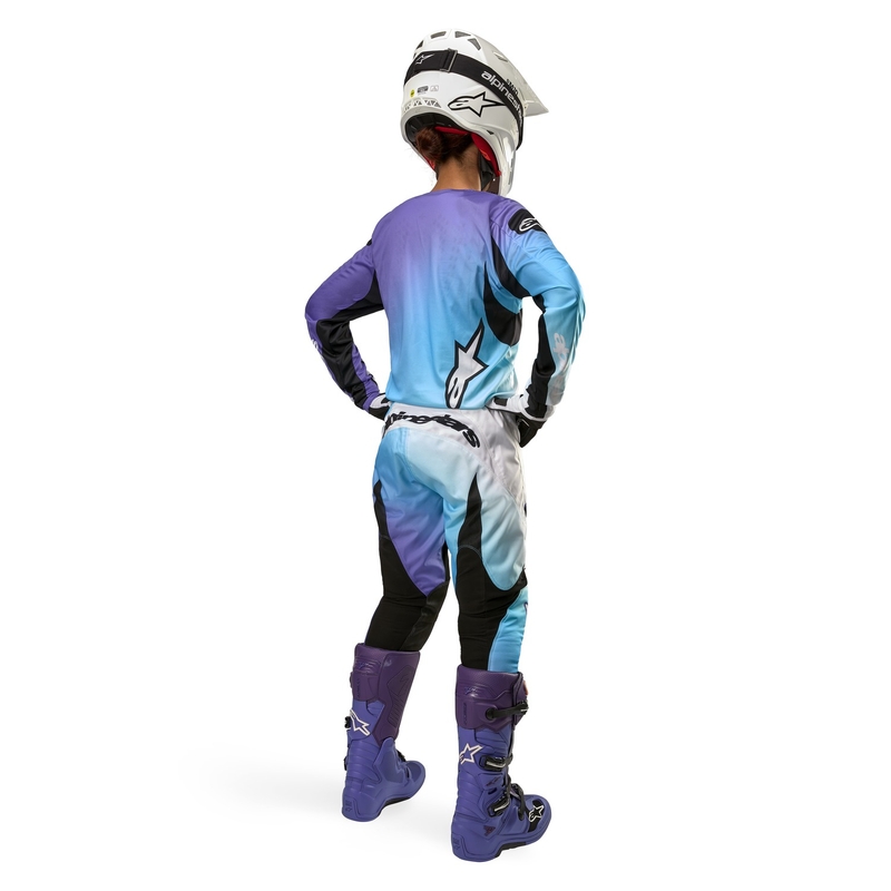 Damskie spodnie motocrossowe Alpinestars Stella Fluid 2024 biało-fioletowe