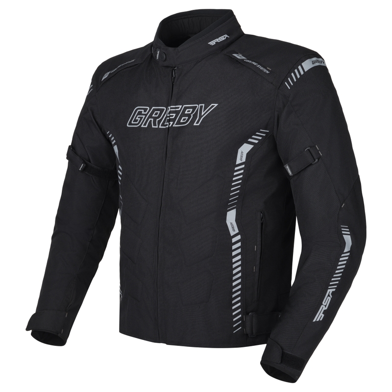 Kurtka motocyklowa RSA Greby 2 czarno-szaro-biała