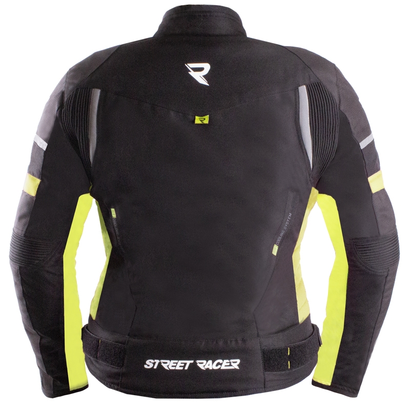 Damska kurtka motocyklowa Street Racer Betty II w kolorze czarno-fluo żółtym