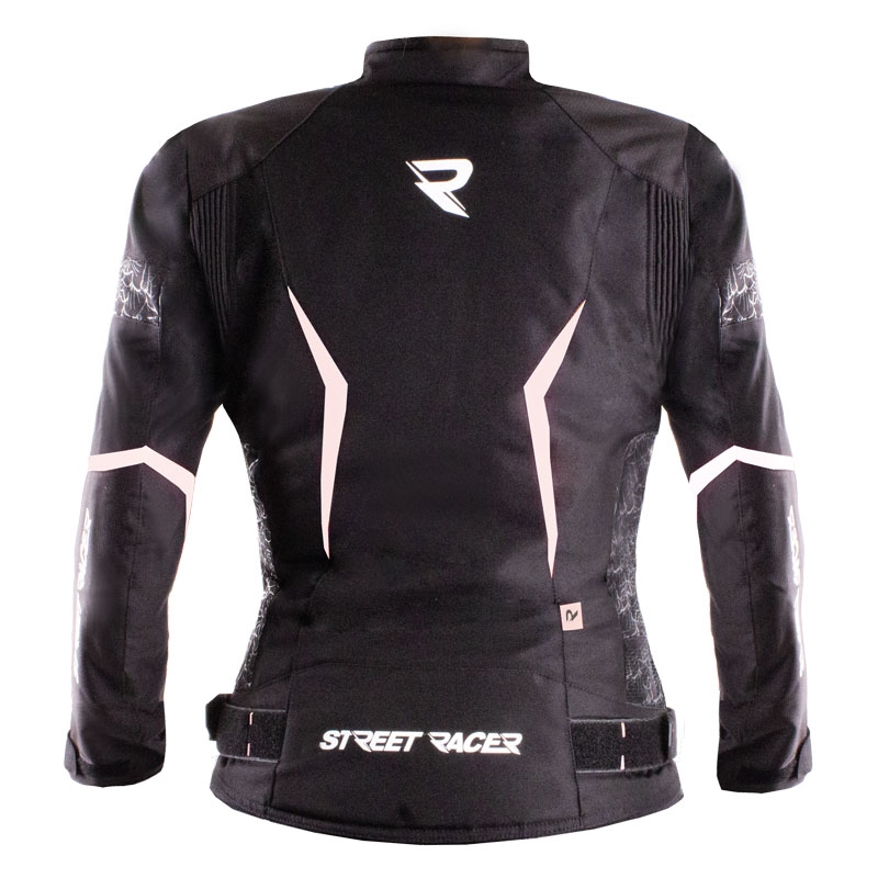 Damska kurtka motocyklowa Street Racer Rose czarno-biała