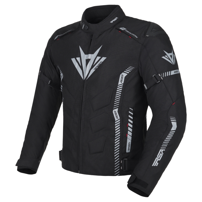Kurtka motocyklowa RSA Rider czarno-szaro-czerwona