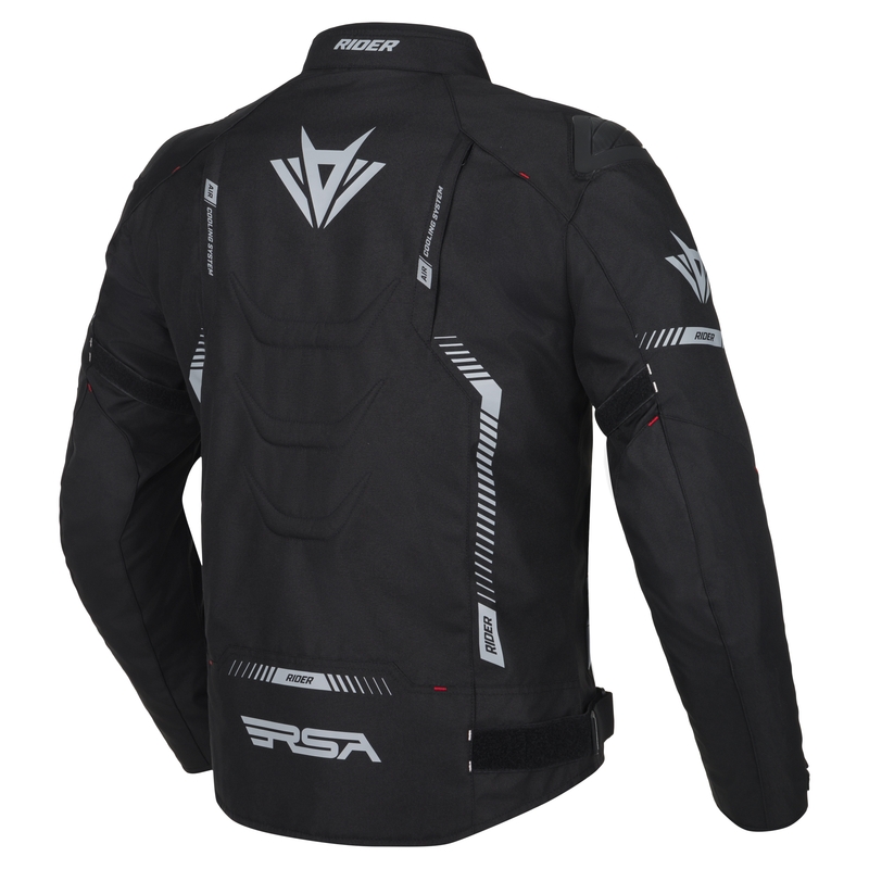 Kurtka motocyklowa RSA Rider czarno-szaro-czerwona