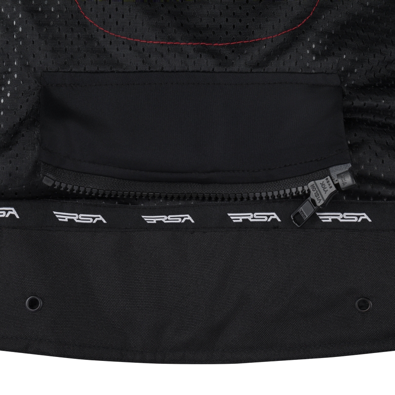 Kurtka motocyklowa RSA Rider w kolorze czarnym, białym i fluorescencyjnym żółtym