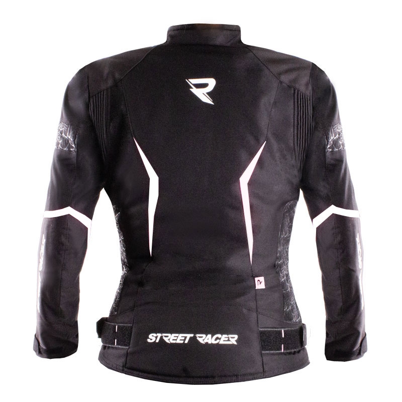 Damska kurtka motocyklowa Street Racer Rose Air czarno-biała