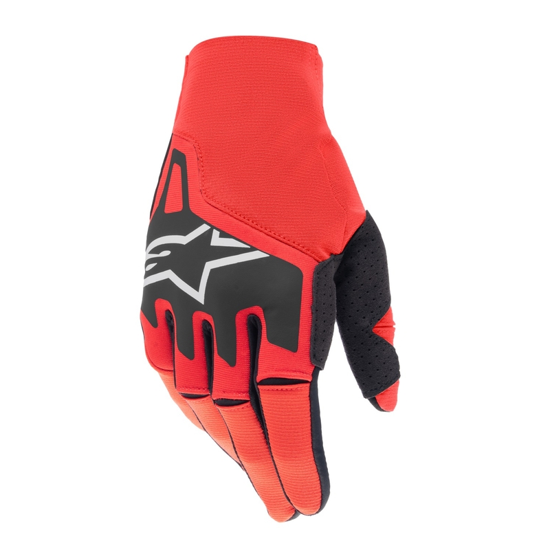 Rękawice motocrossowe Alpinestars Techstar czerwono-czarno-białe