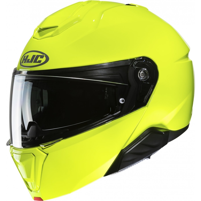 Kask motocyklowy składany HJC i91 Jednolity kolor fluo zielony
