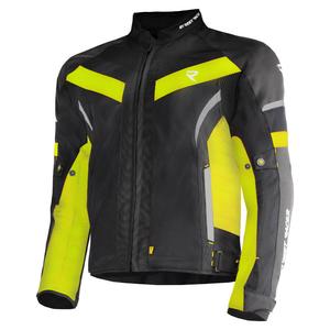 Kurtka motocyklowa Street Racer Evans Air w kolorze czarno-fluo-żółtym