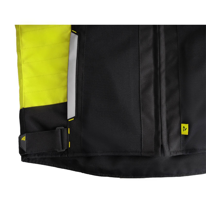 Kurtka motocyklowa Street Racer Evans Air czarno-fluo-żółta
