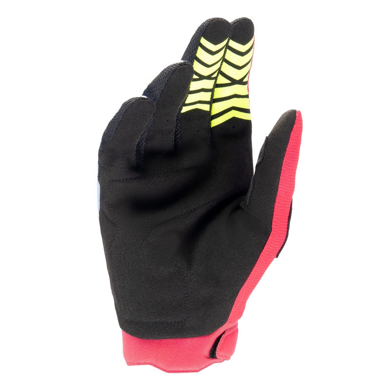 Rękawice motocrossowe Alpinestars Full Bore jasnoniebiesko-czerwono-żółte fluo-czarne