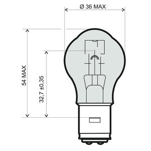 Lamp RMS 246510321 12V 45/40W BA20D - white (1pcs)
