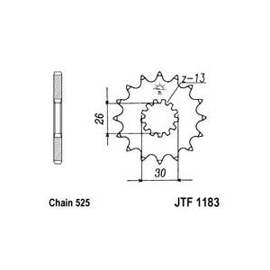 Front sprocket JT JTF 1183-17 17T, 525
