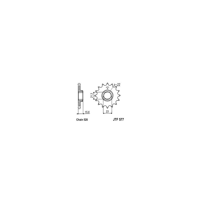 Front sprocket JT 14T, 520