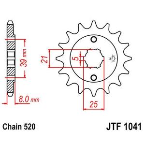 Front sprocket JT JTF 1041-14 14T, 520