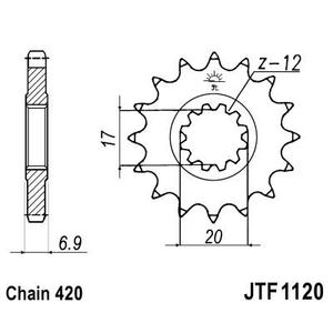 Front sprocket JT JTF 1120-10 10T, 420