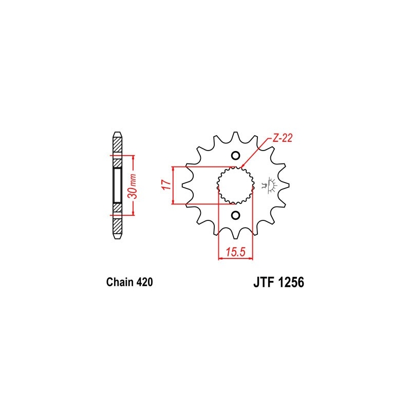 Front sprocket JT 13T, 420