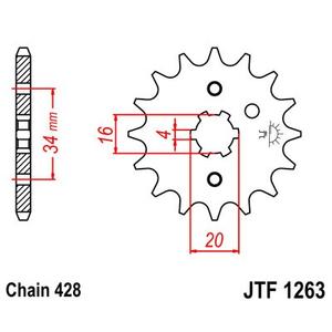 Front sprocket JT JTF 1263-12 12T, 428