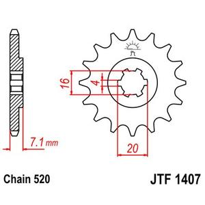 Front sprocket JT JTF 1407-10 10T, 520