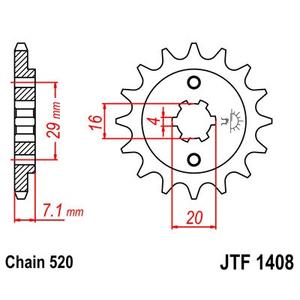Front sprocket JT JTF 1408-15 15T, 520