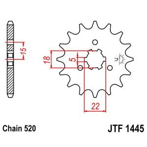 Front sprocket JT JTF 1445-11 11T, 520