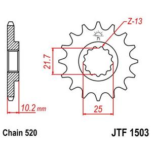 Front sprocket JT JTF 1503-12 12T, 520