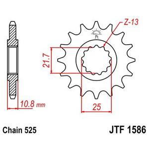 Front sprocket JT JTF 1586-15 15T, 525