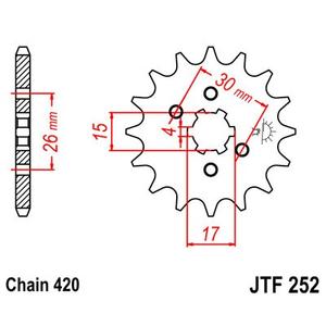 Front sprocket JT JTF 252-13 13T, 420
