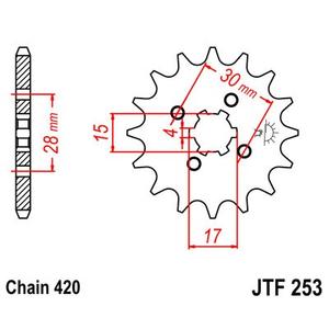 Front sprocket JT JTF 253-17 17T, 420