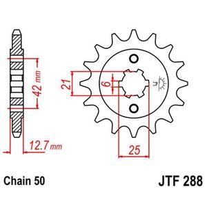 Front sprocket JT JTF 288-15 15T, 530