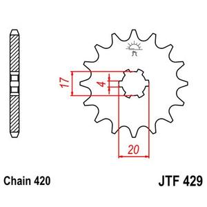 Front sprocket JT JTF 429-12 12T, 530