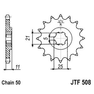 Front sprocket JT JTF 508-14 14T, 530