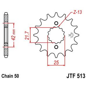 Front sprocket JT JTF 513-14 14T, 530