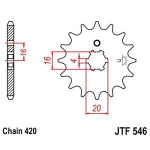 Front sprocket JT JTF 546-12 12T, 420