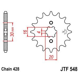 Front sprocket JT JTF 548-14 14T, 428
