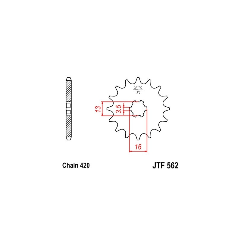 Front sprocket JT 9T, 420
