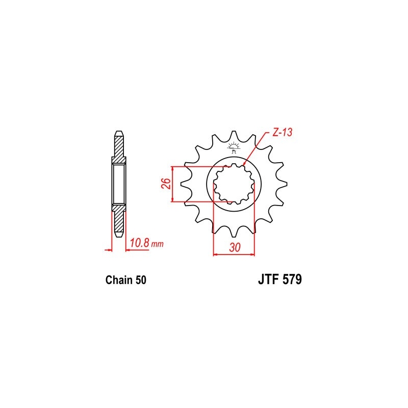 Front sprocket JT 14T, 530