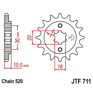 Front sprocket JT JTF 711-12 12T, 520