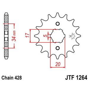 Front sprocket JT JTF 1264-14 14T, 428
