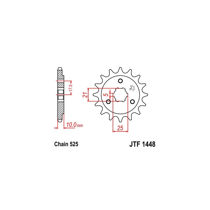 Front sprocket JT 13T, 525