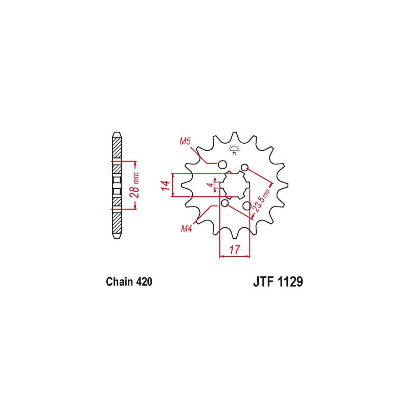Front sprocket JT 15T, 420