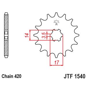 Front sprocket JT JTF 1540-14 14T, 420