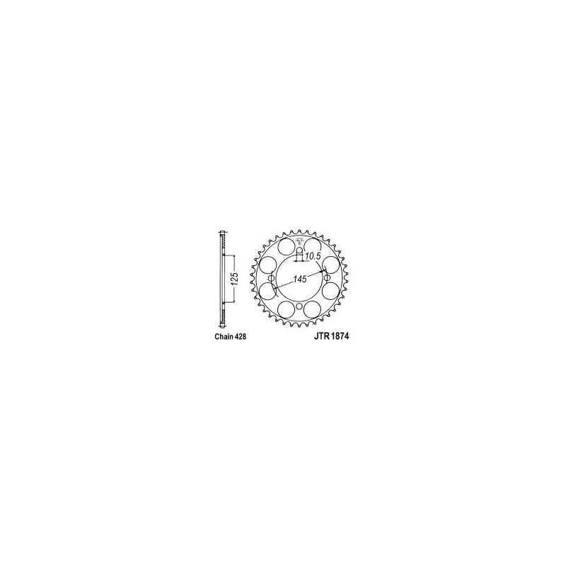 Rear sprocket JT 59T, 428