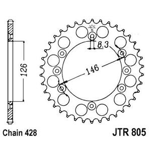 Rear sprocket JT JTR 805-50 50T, 428