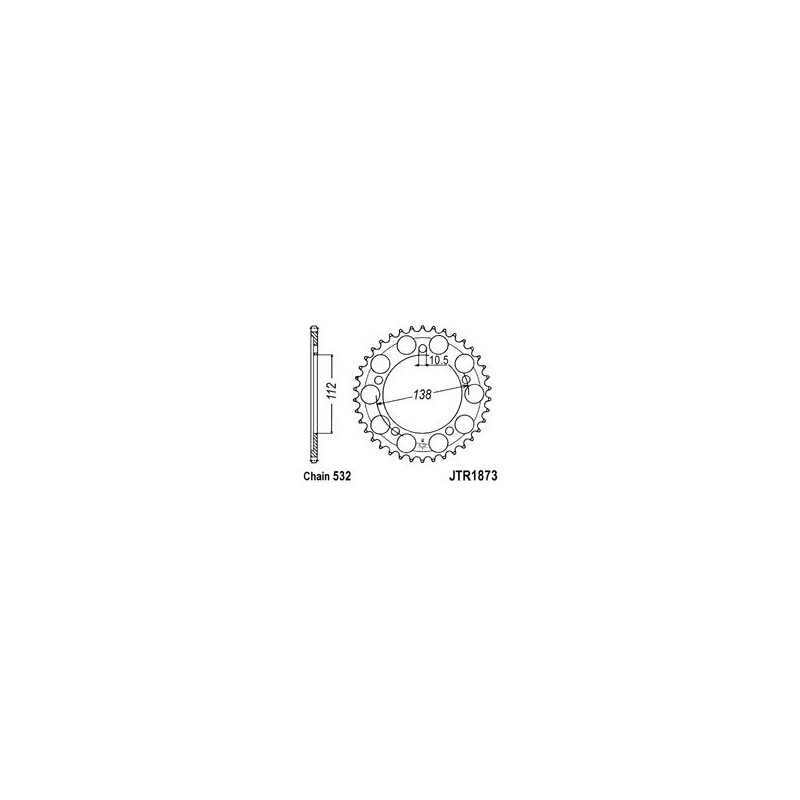 Rear sprocket JT 48T, 532