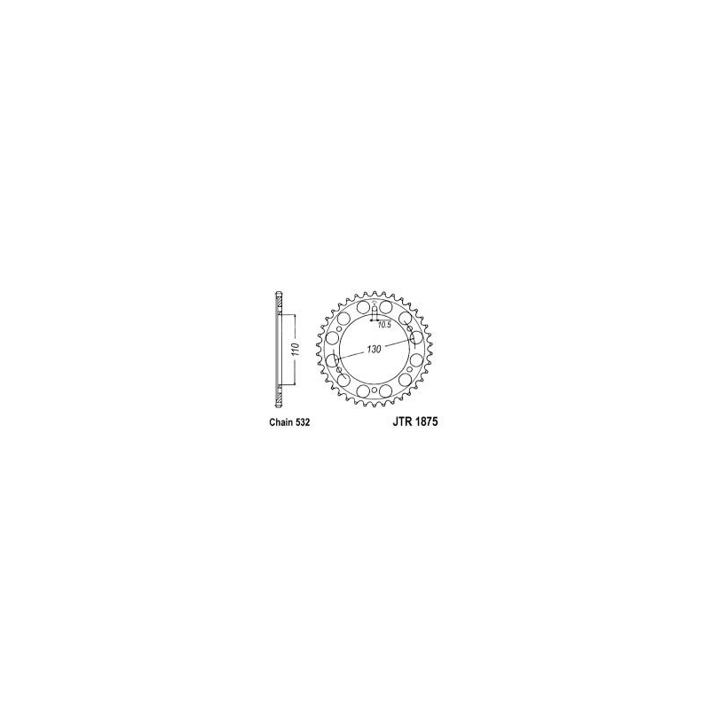 Rear sprocket JT 48T, 532