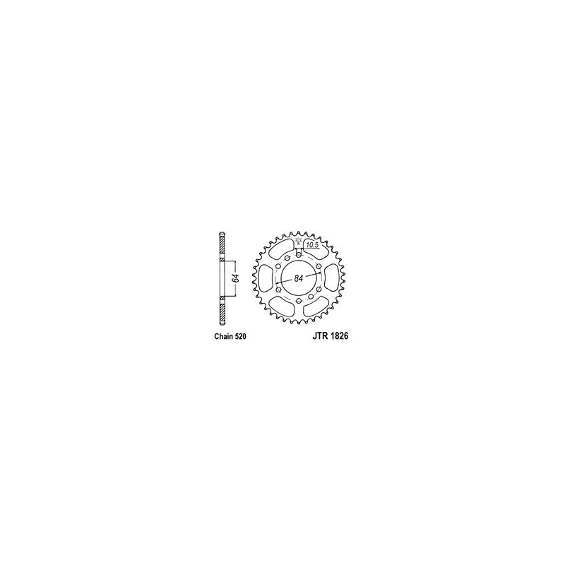 Rear sprocket JT 40T, 520